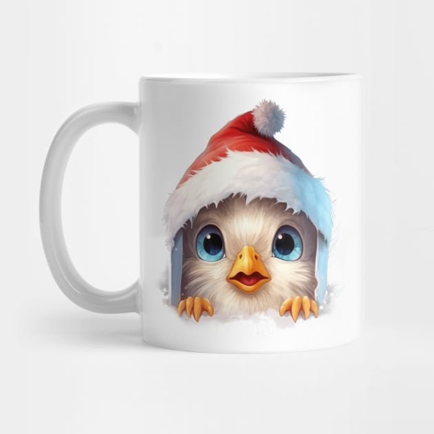 Christmas Peeking Baby Chicken by Chromatic Fusion Studio